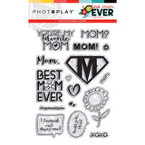Photoplay Paper Best Mom Ever Stamp & Die Set