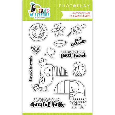 Photoplay Paper Birds Of A Feather 4"x6" Stamp Set