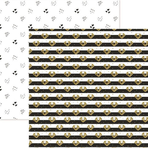 Reminisce Bride To Be Diamonds Patterned Paper