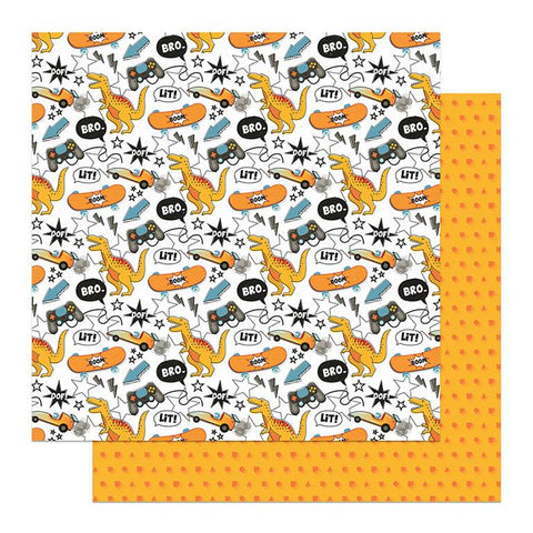 Photoplay Paper Bro'S Amazing Bro Icons Patterned Paper