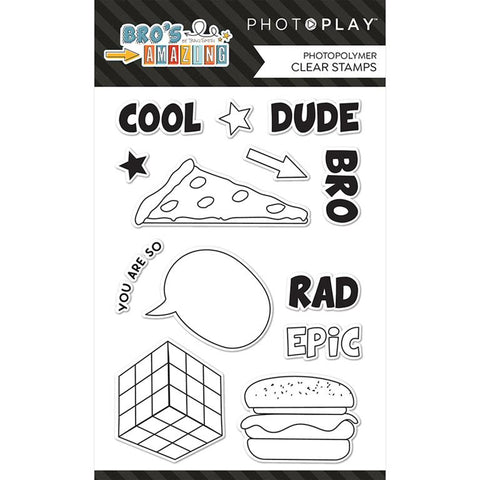 PhotoPlay Paper Bro'S Amazing Clear Photopolymer Stamp Set