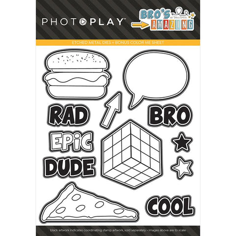 PhotoPlay Paper Bro'S Amazing Etched Metal Die Set
