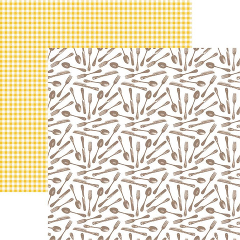 Reminisce Breakfast and Brunch Set the Table Patterned Paper