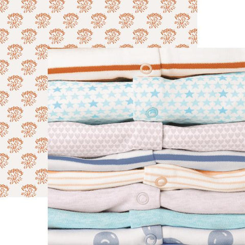 Reminisce Bump To Baby Baby Clothes Patterned Paper