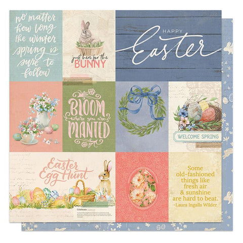 PhotoPlay Paper Bunnies And Blooms Bunnies  Patterned Paper