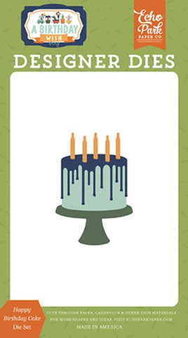 Echo Park A Birthday Wish Boy Happy Birthday Cake Designer Die Set
