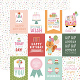 Echo Park A Birthday Wish Girl 3x4 Journaling Cards Patterned Paper
