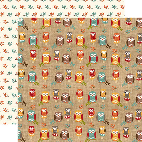 Echo Park Celebrate Autumn Fall Owls Patterned Paper