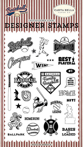 Carta Bella Baseball Baseball All Star Designer Stamp Set