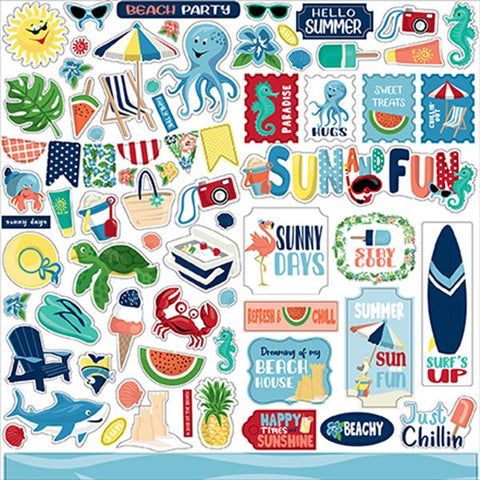 Carta Bella Beach Party Element Sticker Sheet