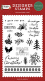Carta Bella Christmas Flora A Gift For You Designer Stamp Set
