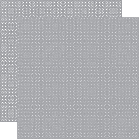 Echo Park Dots & Stripes Grey Tiny Dots Dot Patterned Paper