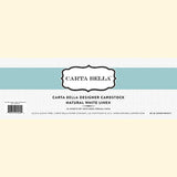 Carta Bella Designer Cardstock -  Natural White Linen 80lb. Cover