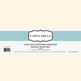Carta Bella Designer Cardstock -  Natural White Felt 80lb. Cover