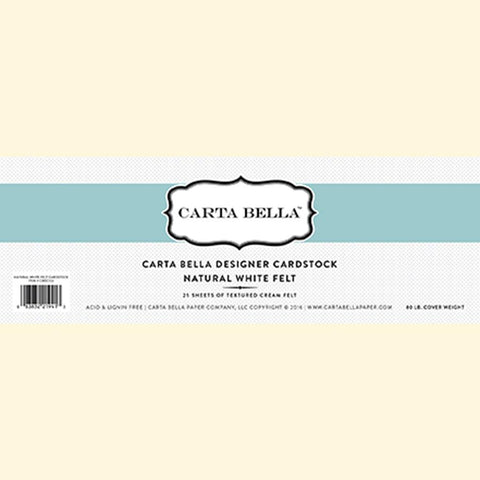 Carta Bella Designer Cardstock - Natural White Felt 80lb. Cover – Cheap  Scrapbook Stuff