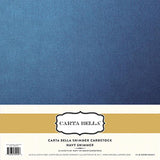Carta Bella Shimmer Cardstock - Navy - 111lb. Cover