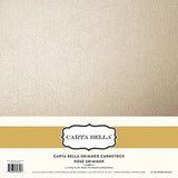 Carta Bella Shimmer Cardstock - Rose - 111lb. Cover