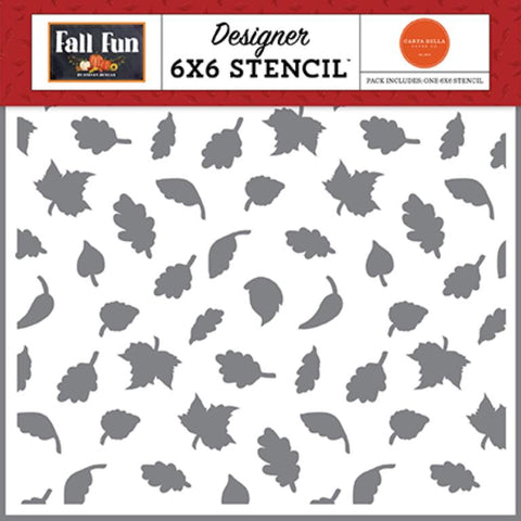 Carta Bella Fall Fun Leaves Are Falling Designer 6x6 Stencil