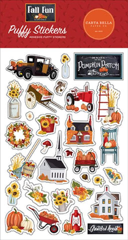 Carta Bella Fall Fun Puffy Sticker Embellishments
