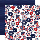 Carta Bella The Fourth of July All American Fans Patterned Paper