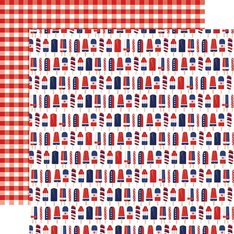 Carta Bella The Fourth of July Festive Popsicle Patterned Paper