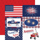 Carta Bella The Fourth of July 6x4 Journaling Cards Patterned Paper