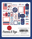 Carta Bella The Fourth of July Frames & Tags Embellishments