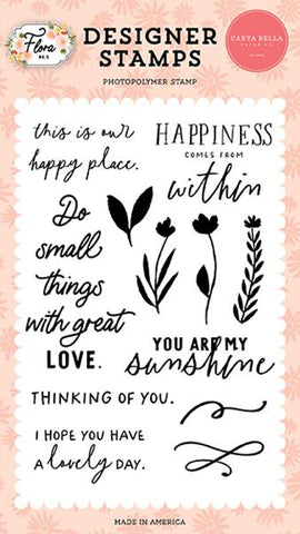 Carta Bella Flora No. 5 Do Small Things Designer Stamp Set