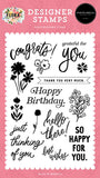 Carta Bella Flora No. 6 Grateful For You Designer Stamp Set