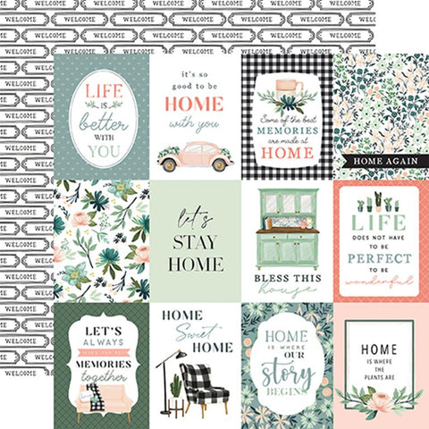 Carta Bella Gather At Home 3X4 Journaling Cards Patterned Paper