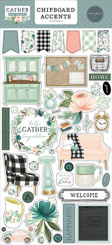 Carta Bella Gather At Home 6x13 Chipboard Accent Embellishments