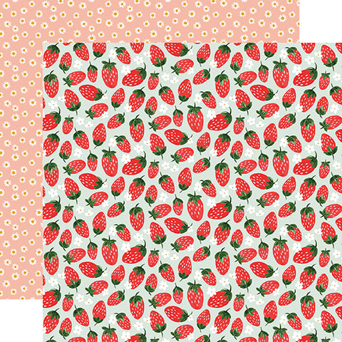 Carta Bella Homemade Strawberries Patterned Paper