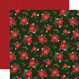 Carta Bella Hello Christmas Poinsettia Floral Patterned Paper