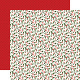 Carta Bella Hello Christmas Holly Berries Patterned Paper