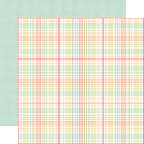 Carta Bella Here Comes Easter Pretty Plaid  Patterned Paper