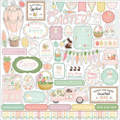 Carta Bella Here Comes Easter Element Sticker Sheet