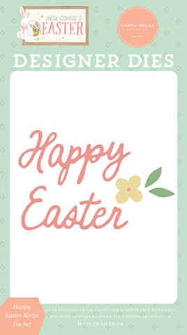 Carta Bella Here Comes Easter Happy Easter Script Designer Die Set