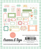 Carta Bella Here Comes Spring Frames & Tags Embellishments