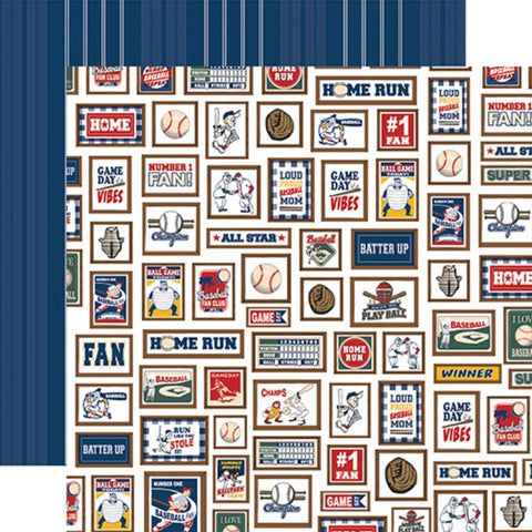 Carta Bella Home Run Number One Fan Patterned Paper