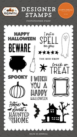 Carta Bella Halloween Haunted Home Designer Stamp Set