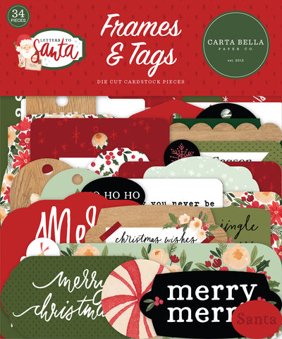 Carta Bella Letters To Santa Frames & Tags Embellishments