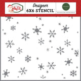 Carta Bella Letters To Santa Christmas Day Snowfall Designer 6x6 Stencil