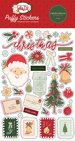 Carta Bella Letters To Santa Puffy Sticker Embellishments