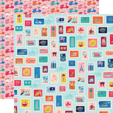 Carta Bella Let's Travel Postage Stamps Patterned Paper
