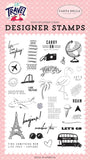 Carta Bella Let's Travel Let's Go Designer Stamp Set