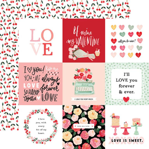 Carta Bella My Valentine 4x4 Journaling Cards  Patterned Paper