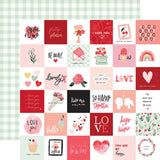 Carta Bella My Valentine 2x2 Journaling Cards Patterned Paper