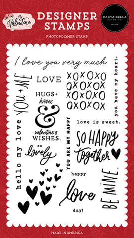 Carta Bella My Valentine Valentine's Wishes Designer Stamp Set