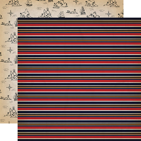 Carta Bella Pirates Scallywag Stripes Patterned Paper