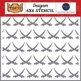 Carta Bella Pirates Pirate Swords Designer 6x6 Stencil